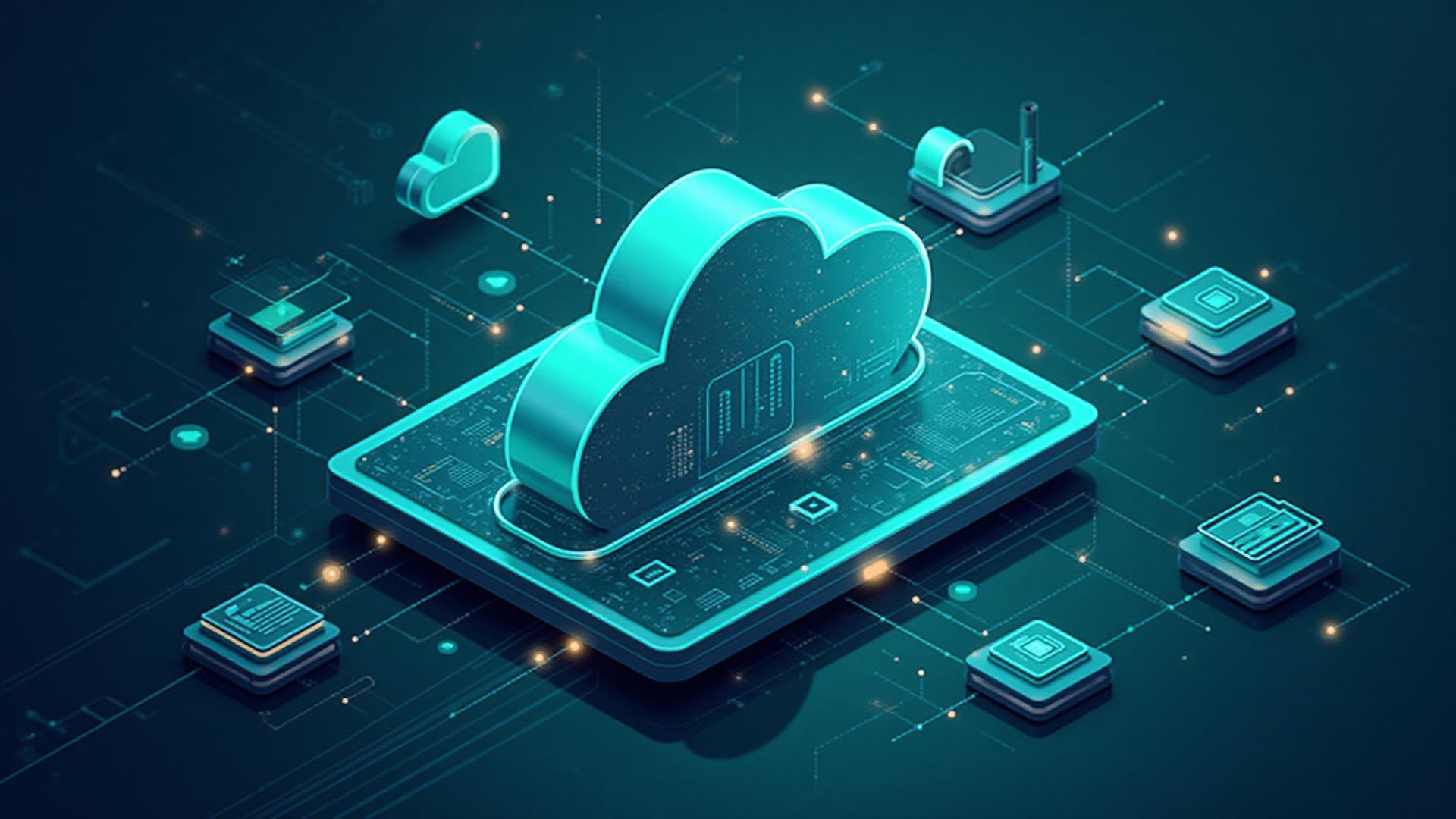 Ilustração de infraestrutura tecnológica escalável